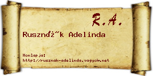 Rusznák Adelinda névjegykártya